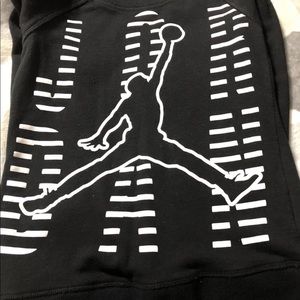 Black and white Jordan sweatshirt.